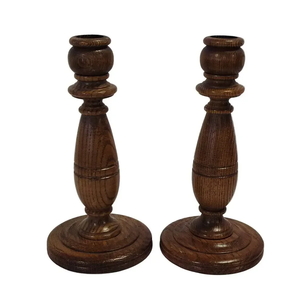 Cornwell Wood Candlestick Holders 8